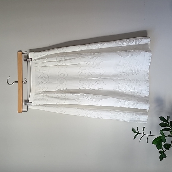 J. Crew Dresses & Skirts - J. Crew White Lace Midi Skirt